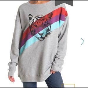 NWT WILDFOX Tiger Stripes Sweatshirt